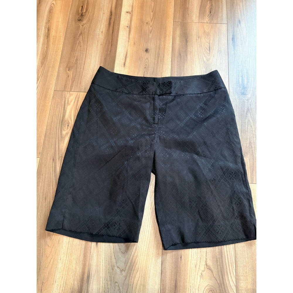 WHBM White House Black Market Chino Shorts Black Women's 8 11" Inseam Dress